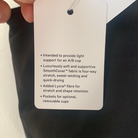 Lululemon SmoothCover Front cut Yoga bra top Black size 4 - Picture 5 of 8